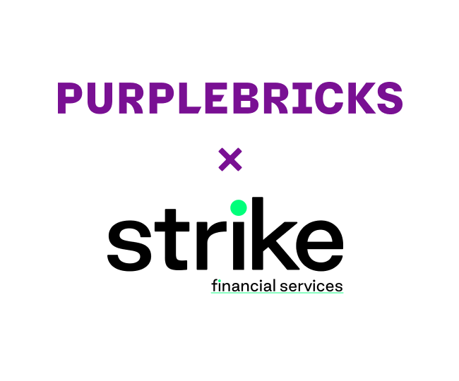 Purplebricks and Strike Financial Services Logos